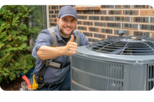 hvac repair man giving a thumbs up